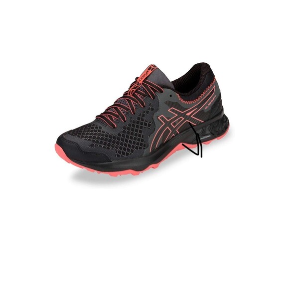 ASICS Gel Sonoma 4 Trail Running Shoes Women’s Size 8 in Black Papaya - Picture 1 of 7